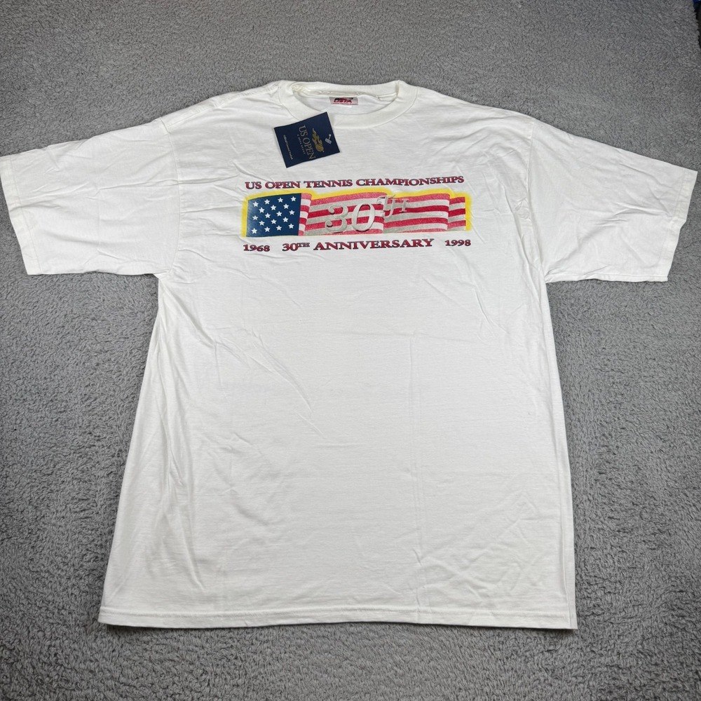 NWT Vintage 1998 US Open Tennis Championships T Shirt USA Made USTA Large 90s